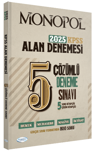 Monopol 2025 KPSS A Grubu Alan 5 Deneme Çözümlü Monopol Yayınları