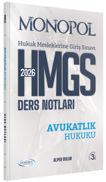 Monopol 2026 HMGS Avukatlık Hukuku Ders Notları 3. Baskı - Alper Bulur Monopol Yayınları