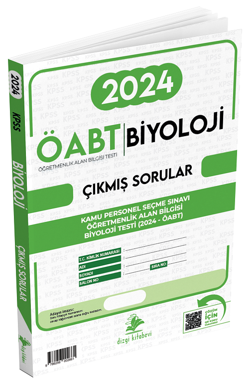 Dizgi Kitap ÖABT MEB-AGS Biyoloji Öğretmenliği 2024 Sınavı Çıkmış Sorular Çözümlü - Zeynep Sözen Göçmen Dizgi Kitap Yayınları