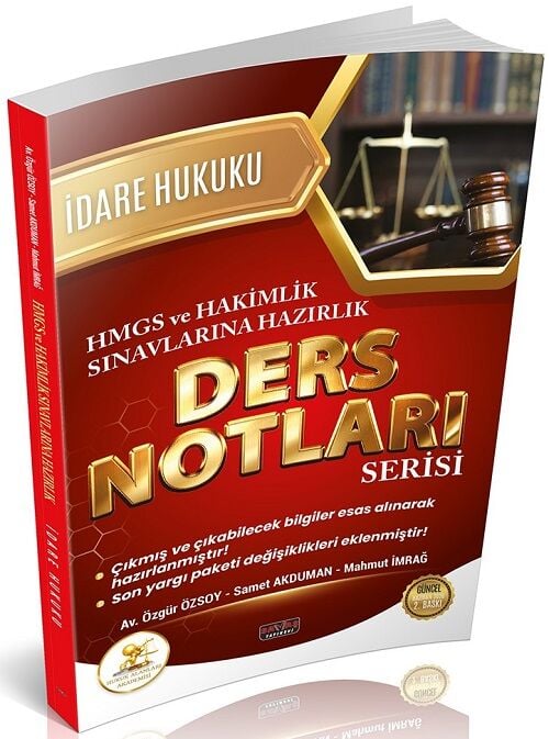 Savaş 2026 HUKAL HMGS Hakimlik İdare Hukuku Ders Notları 2. Baskı Savaş Yayınları