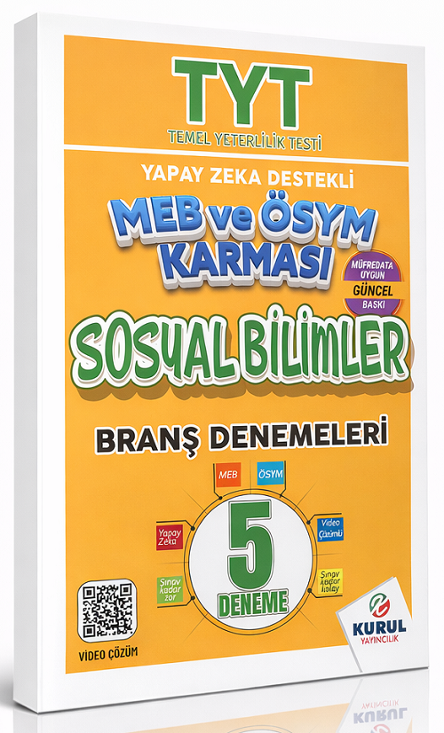 Kurul YKS TYT Sosyal Bilimler MEB ve ÖSYM Karması 5 Deneme Çözümlü Kurul Yayıncılık