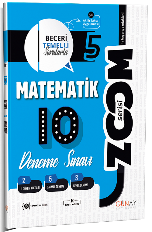 Günay 5. Sınıf Matematik Zoom 10 Deneme Günay Yayınları