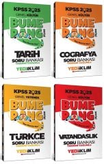 Yediiklim 2025 KPSS Türkçe+Tarih+Coğrafya+Vatandaşlık Bumerang Soru Bankası 4 lü Set Yediiklim Yayınları