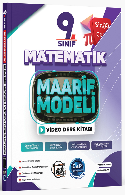 Çap Yayınları 9. Sınıf Matematik Maarif Model Video Ders Kitabı Çap Yayınları