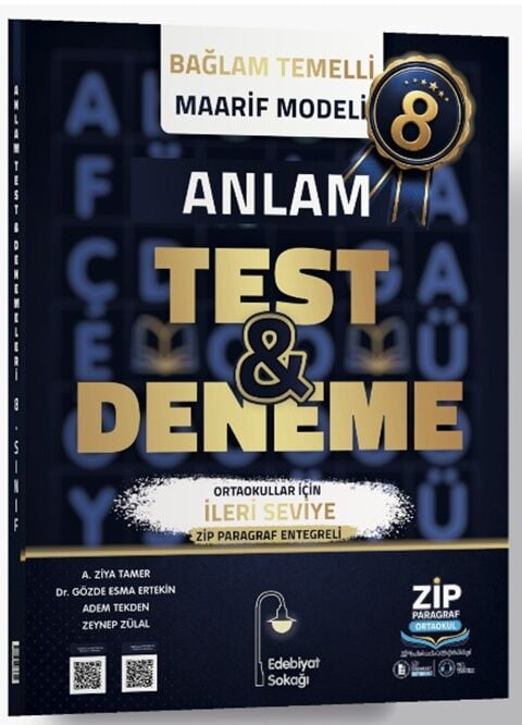 Edebiyat Sokağı 8. Sınıf Anlam Bilgisi Maarif Modeli İleri Düzey Test ve Deneme Edebiyat Sokağı Yayınları