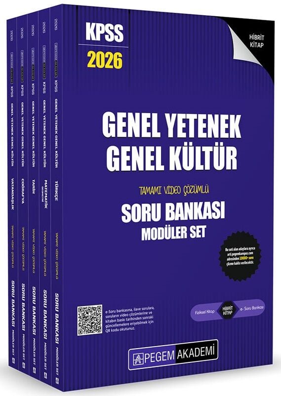 Pegem 2026 KPSS Genel Yetenek Genel Kültür Soru Bankası Modüler Set Çözümlü Pegem Akademi Yayınları