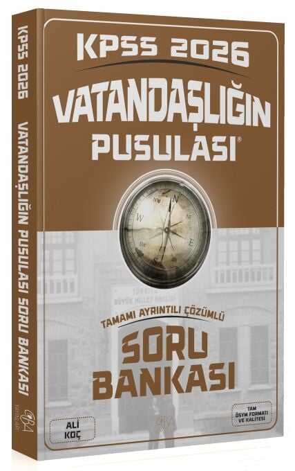 CBA Yayınları 2026 KPSS Vatandaşlık Vatandaşlığın Pusulası Soru Bankası Çözümlü - Ali Koç CBA Yayınları