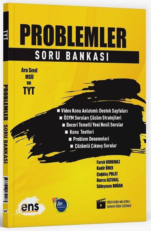 ENS Yayınları YKS TYT MSÜ Problemler Soru Bankası ENS Yayınları