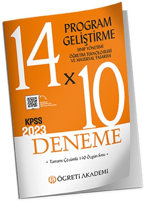 SÜPER FİYAT - Öğreti 2023 KPSS Eğitim Bilimleri Program Geliştirme, Öğretim, Sınıf, Materyal 14x10 Deneme Çözümlü Öğreti Akademi