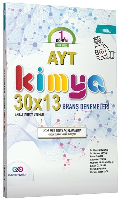 Orbital 2023 YKS AYT Kimya 30x13 Branş Denemeleri Orbital Yayınları