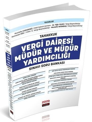 Savaş 2026 TAHAKKUK Vergi Dairesi Müdür ve Yardımcılığı Soru Bankası - Mustafa Karadeniz Savaş Yayınları