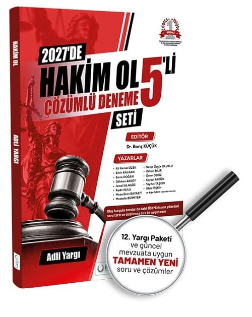 İlken 2027 Adli Yargı Hakim Ol 5 Deneme Çözümlü İlken Yayınları