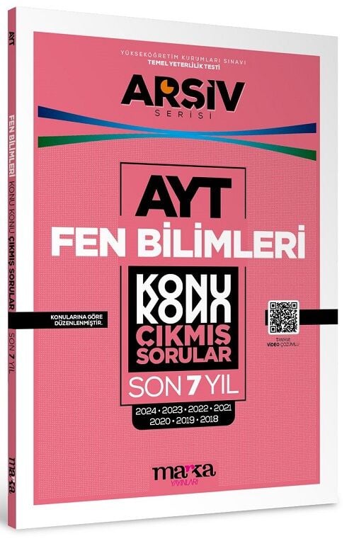 Marka YKS AYT Fen Bilimleri Çıkmış Sorular Konu Konu Son 7 Yıl Tıpkı Basım Arşiv Serisi Çözümlü Marka Yayınları