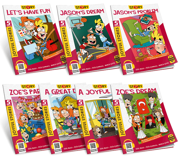 Bee Publishing 5. Sınıf İngilizce Joyful Stories 7 Kitap Set Bee Publishing
