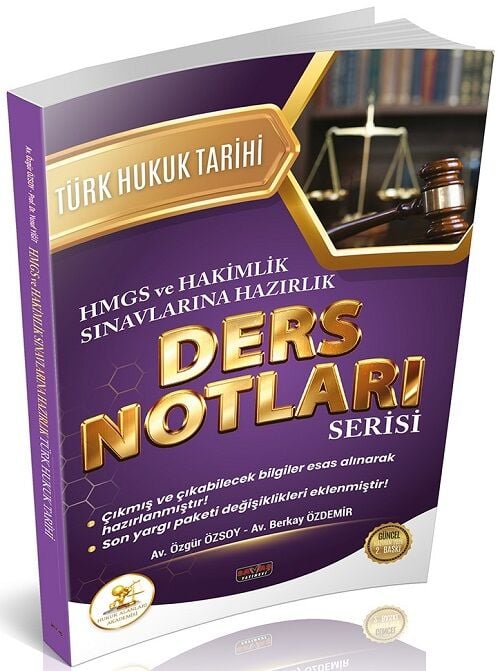 Savaş 2026 HUKAL HMGS Hakimlik Türk Hukuk Tarihi Ders Notları 2. Baskı Savaş Yayınları