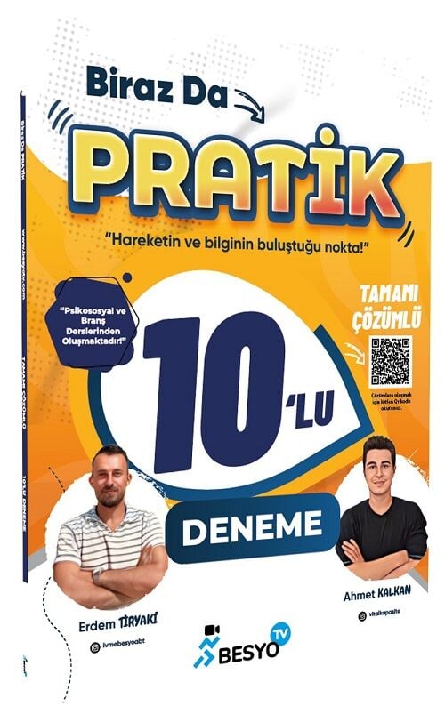BESYO TV ÖABT MEB-AGS Beden Eğitimi Öğretmenliği Biraz da Pratik 10 Deneme - Erdem Tiryaki, Ahmet Kalkan BESYO TV Yayınları