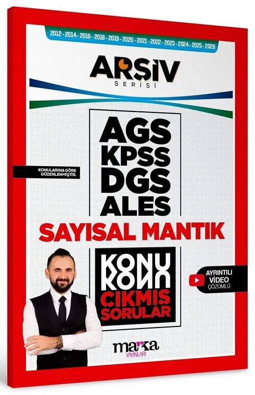 Marka KPSS MEB-AGS DGS ALES Sayısal Mantık Çıkmış Sorular Konu Konu Çözümlü Arşiv Serisi - Yasin Kara Marka Yayınları