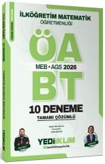 Yediiklim 2026 ÖABT MEB-AGS İlköğretim Matematik Öğretmenliği 10 Deneme Çözümlü Yediiklim Yayınları