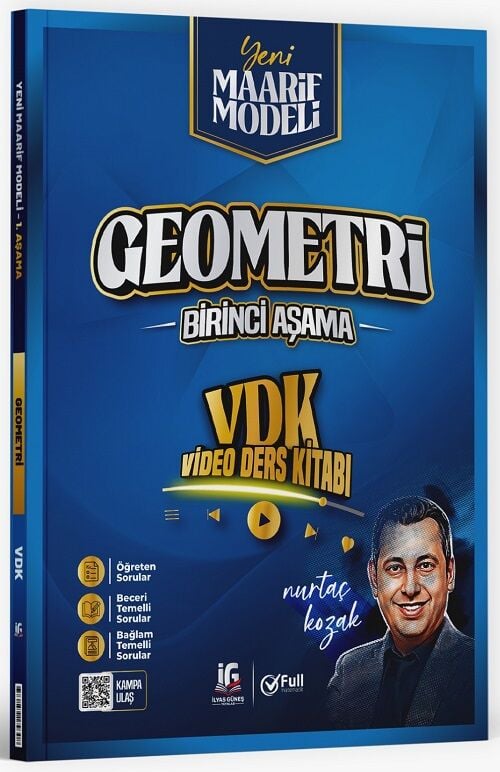 Full Matematik YKS TYT AYT Geometri Maarif Model Video Ders Kitabı 1. Aşama - Nurtaç Kozak Full Matematik Yayınları