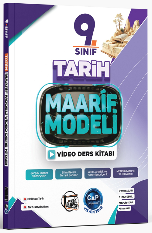Çap Yayınları 9. Sınıf Tarih Maarif Model Video Ders Kitabı Çap Yayınları