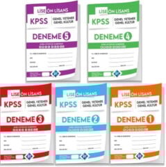 SÜPER FİYAT - KR Akademi 2024 KPSS Lise Ön Lisans 5 li Deneme Paketi KR Akademi Yayınları