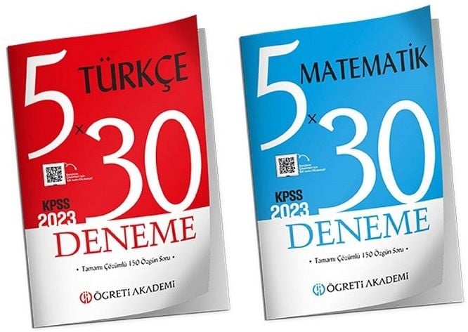 SÜPER FİYAT - Öğreti 2023 KPSS Türkçe+Matematik 5+5 Deneme 2 li Set Öğreti Akademi
