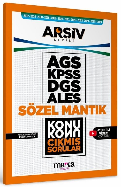 Marka 2027 KPSS MEB-AGS DGS ALES Sözel Mantık Çıkmış Sorular Konu Konu Çözümlü Arşiv Serisi Marka Yayınları